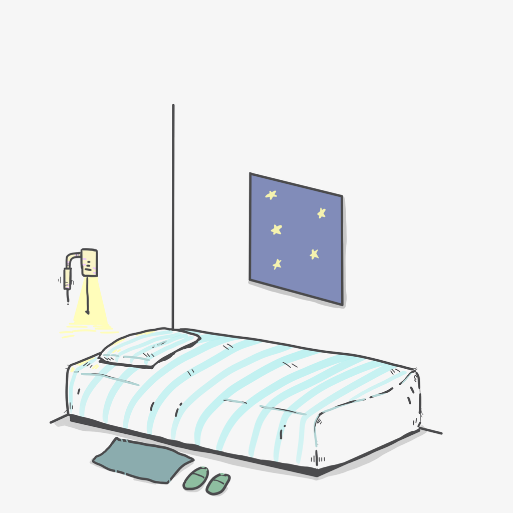 A bed.